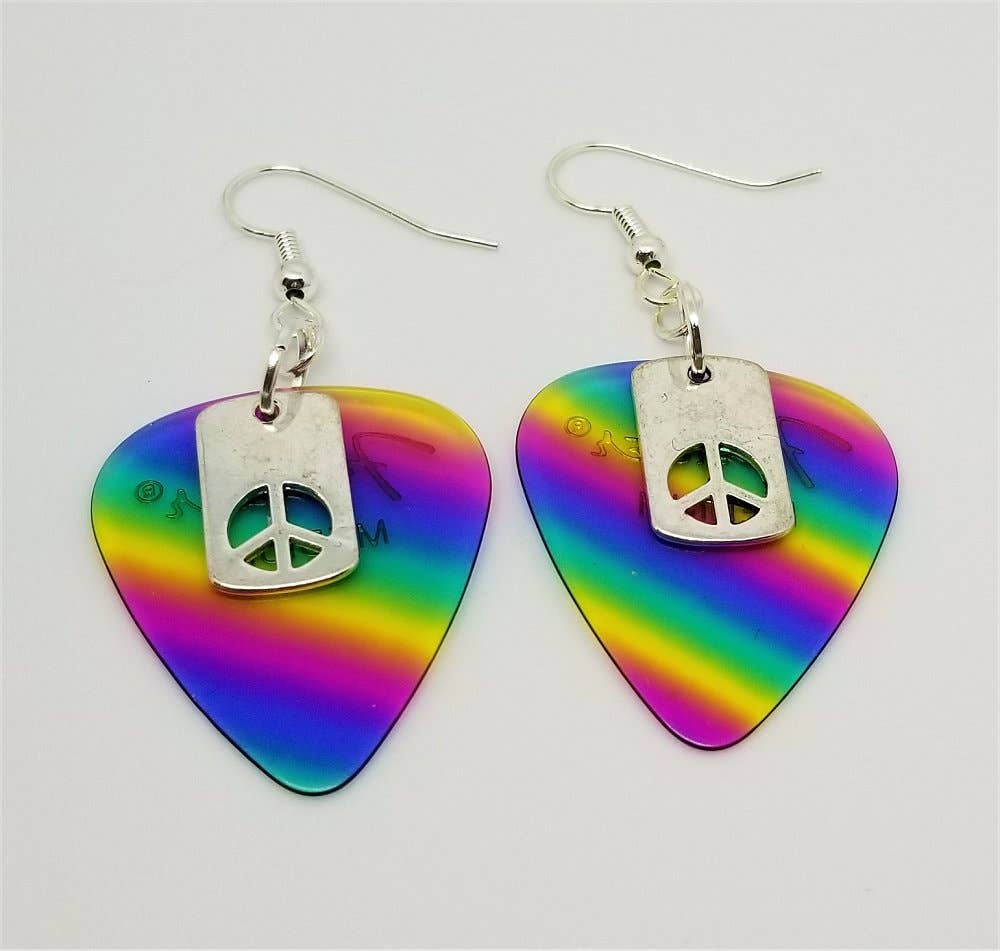 Simply Raevyn - Wholesale Dangle Earrings - Small Peace Sign Cut Out Charm Earrings3