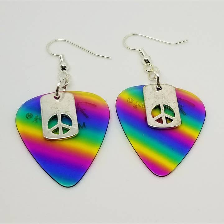 Simply Raevyn - Wholesale Dangle Earrings - Small Peace Sign Cut Out Charm Earrings3