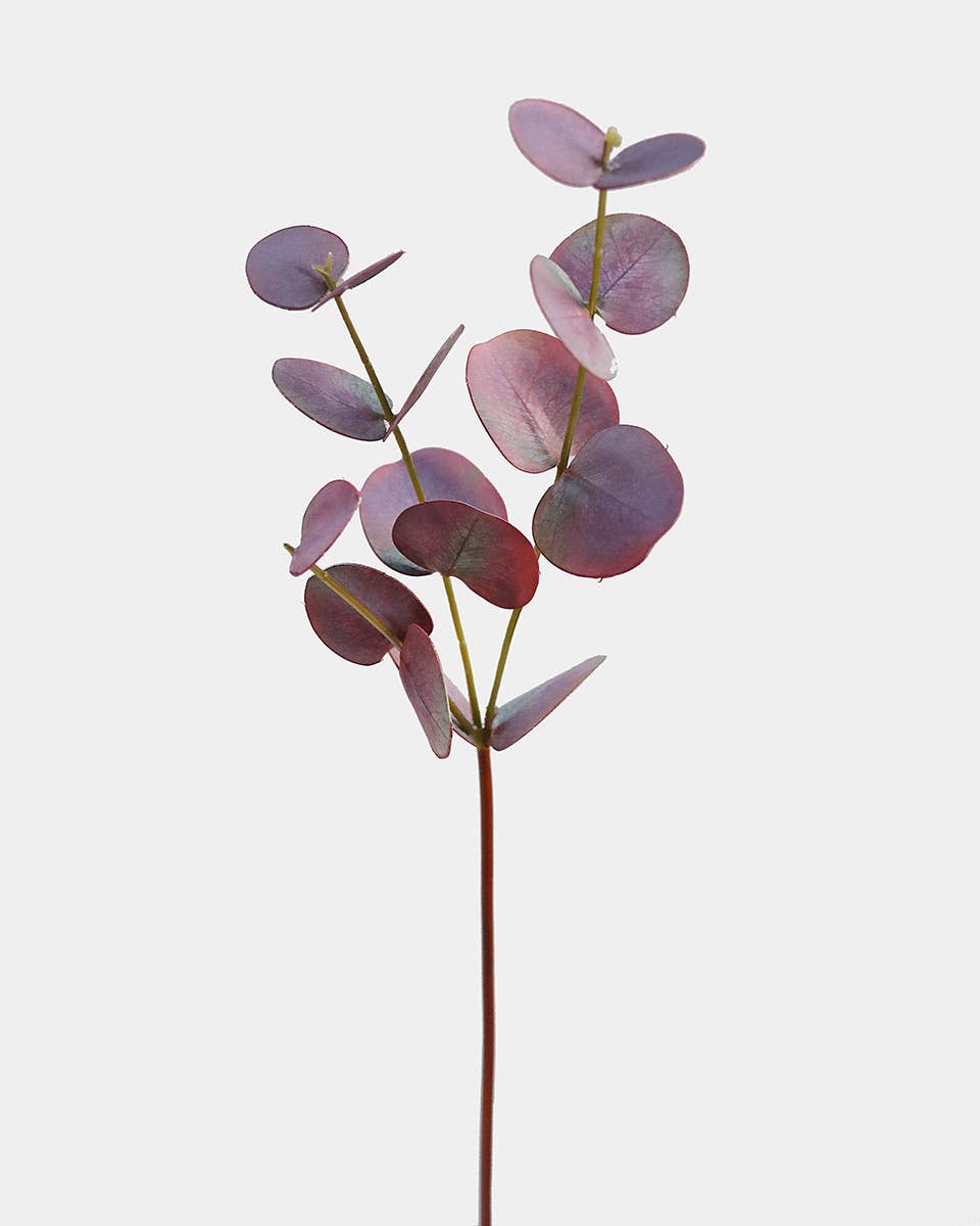 Prestige Botanicals - Wholesale Artificial flowers - Burgundy Artificial Eucalyptus 18”