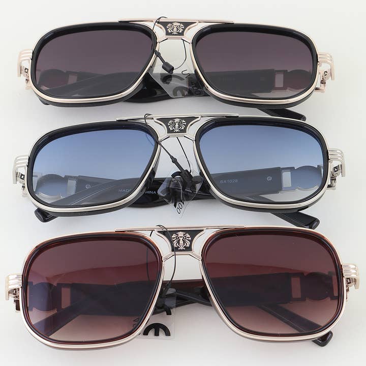 Chic Løveemblem Aviator Solbriller for engroshandel hos 3AM BY H&D ACCESSORIES