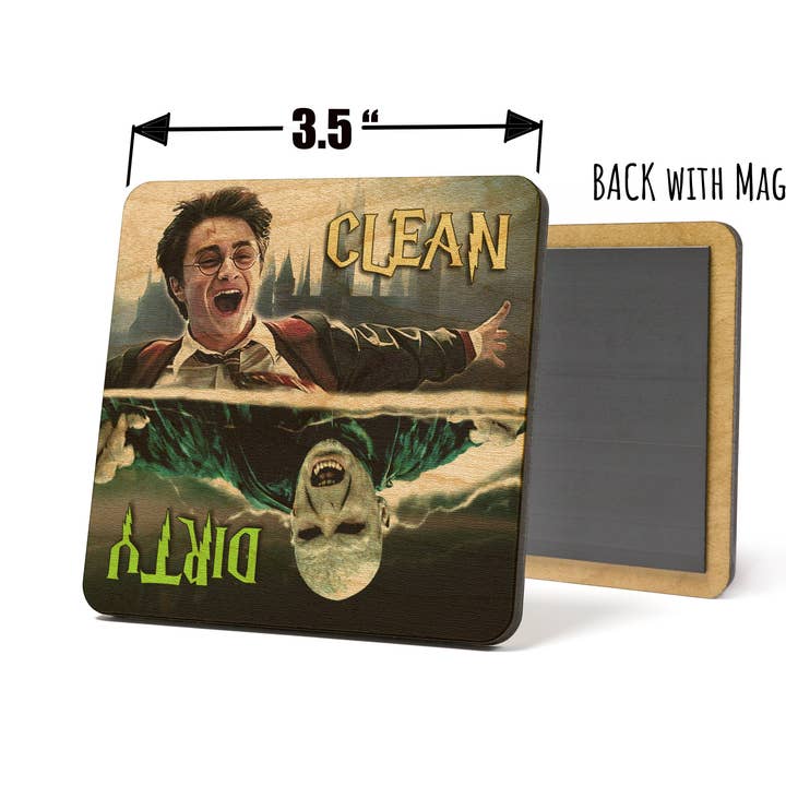 American Brand Studio - Vendita all'ingrosso Calamite - Calamita per lavastoviglie sporca di Harry Potter e Voldemort