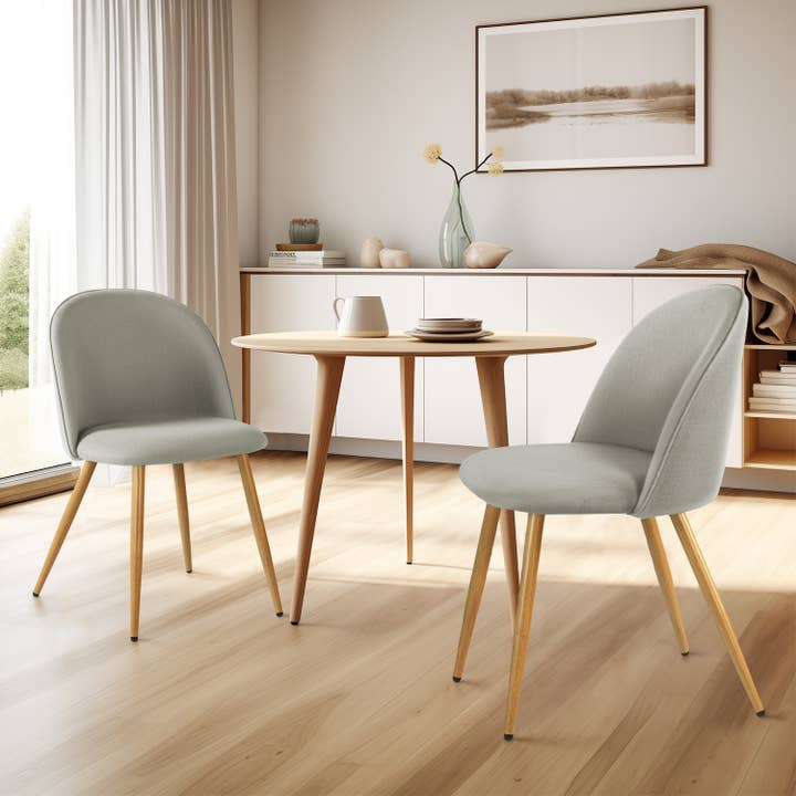 #Give Away#Modern Fabric Dining Chair –Light Grey for wholesale by 39F Inc.