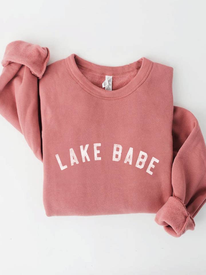 LAKE BABE grafisch sweatshirt voor wholesale door OAT COLLECTIVE