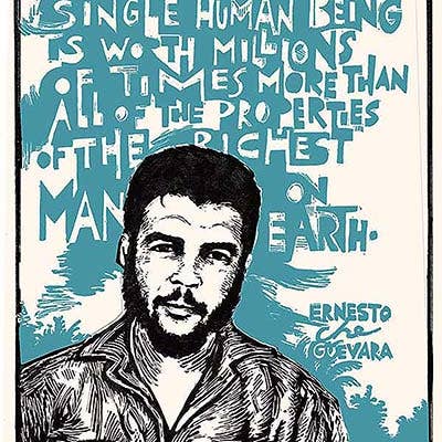 Ricardo Levins Morales Art Studio - Wholesale Everyday Greeting Card - Ernesto Che Guevara (Notecard)