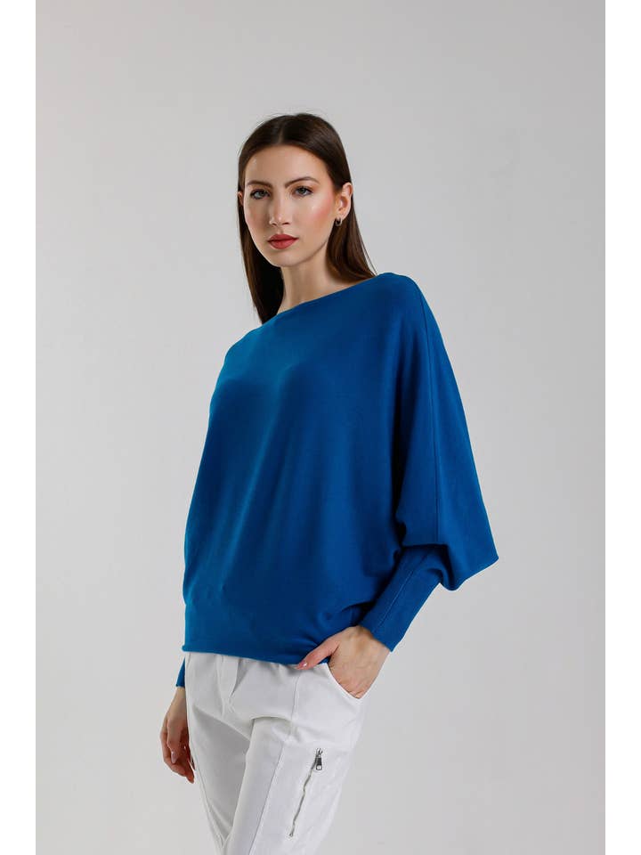 TINA Stephens Italy/Tees By Tina – Großhandel Strickpullover – Damen – Mylah Seriously Weicher Fledermaus-Pullover (BLS413)10