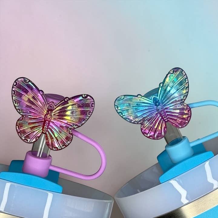 Flutter Garden Straw Topper for wholesale by Grit & Grace Water Bottle Accessories