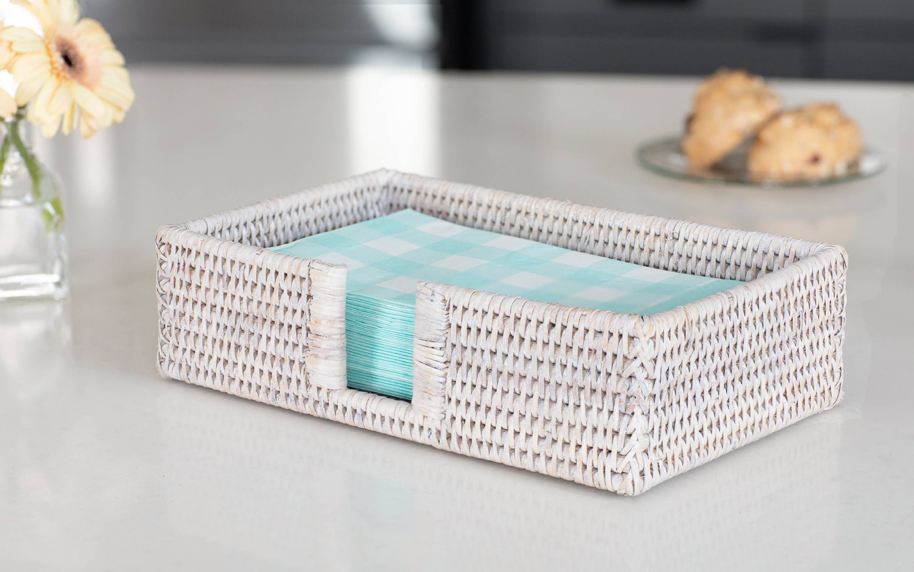 Artifacts Trading Company – wholesale Napkin holder – Rattan Guest Towel Holder with Cutout – Napkin Tray8