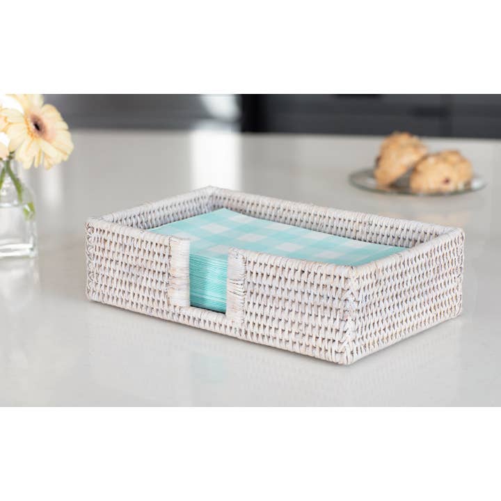 Artifacts Trading Company – wholesale Napkin holder – Rattan Guest Towel Holder with Cutout – Napkin Tray8