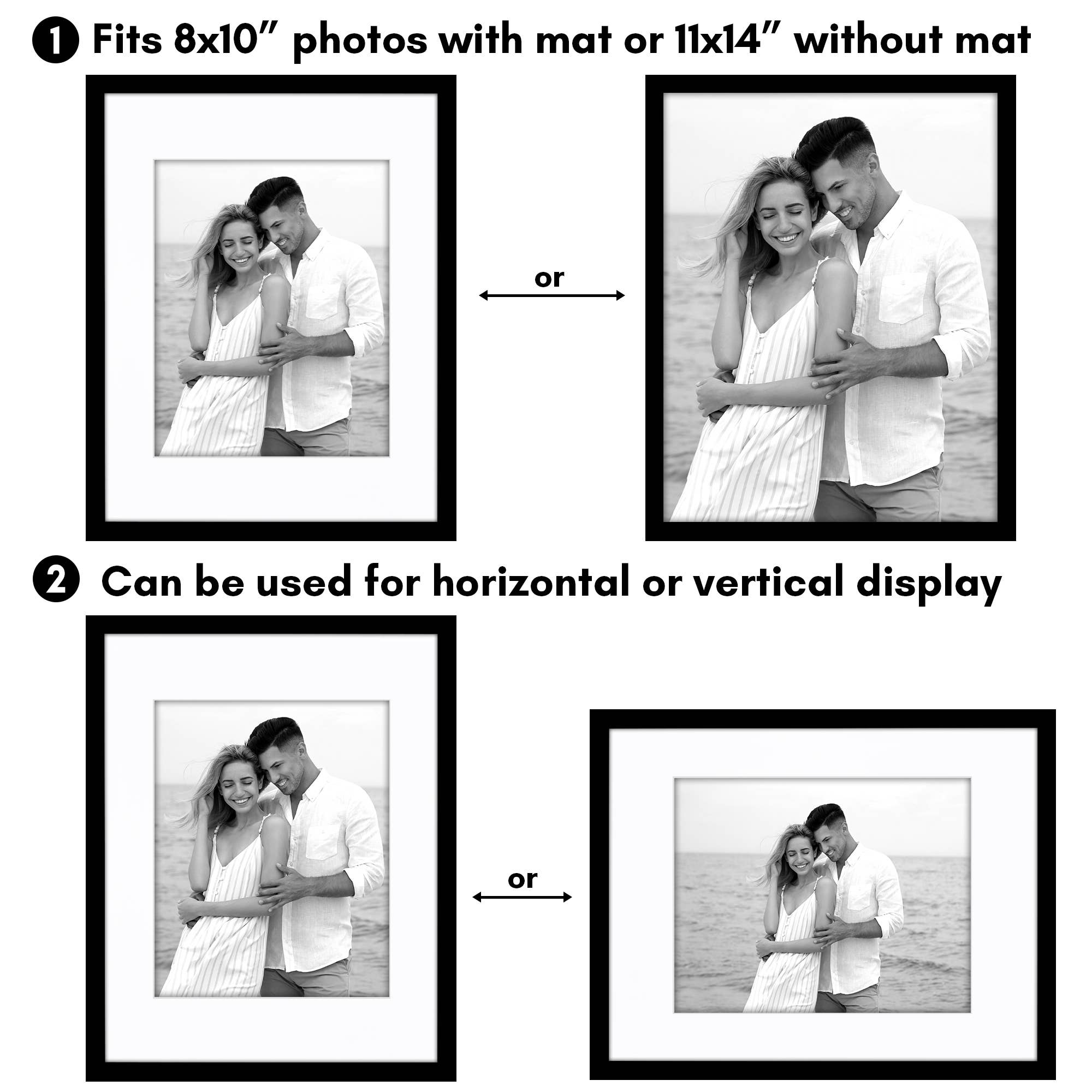 Americanflat 11x14 Black Picture Frames - 3 Pack for wholesale on Faire3