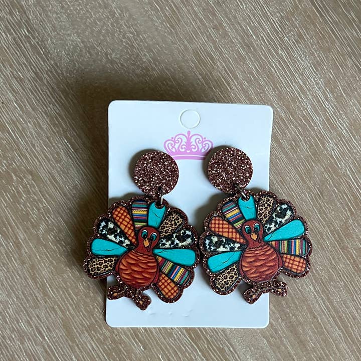Thanksgiving Turkey earrings for wholesale by Stirling Thyme