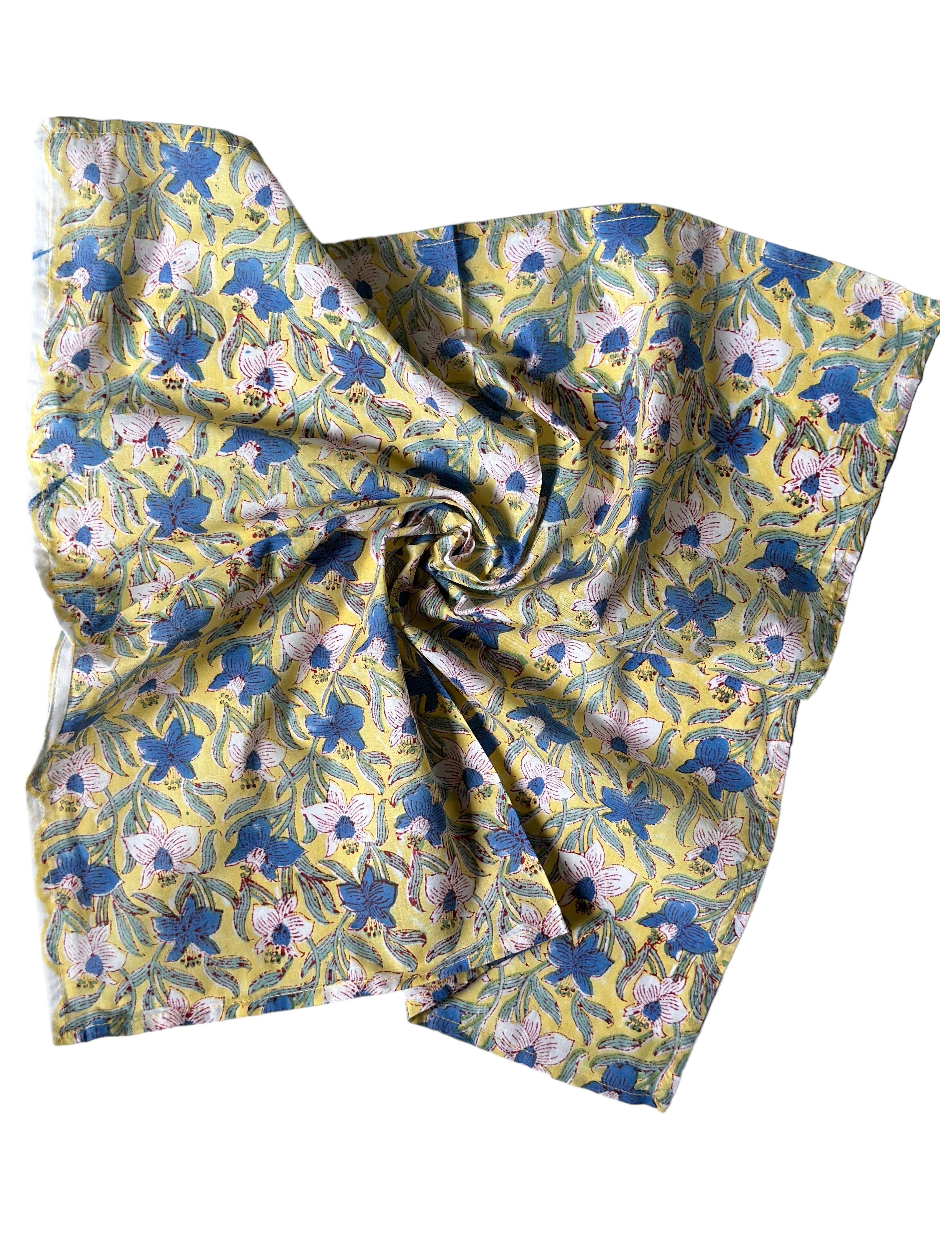Annahmol - Wholesale Bandana - Women's - Hand Block Printed Cotton Bandana: Assorted Prints :20 Inch10