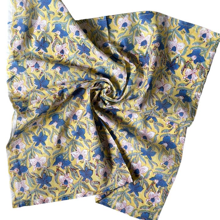 Annahmol - Wholesale Bandana - Women's - Hand Block Printed Cotton Bandana: Assorted Prints :20 Inch10