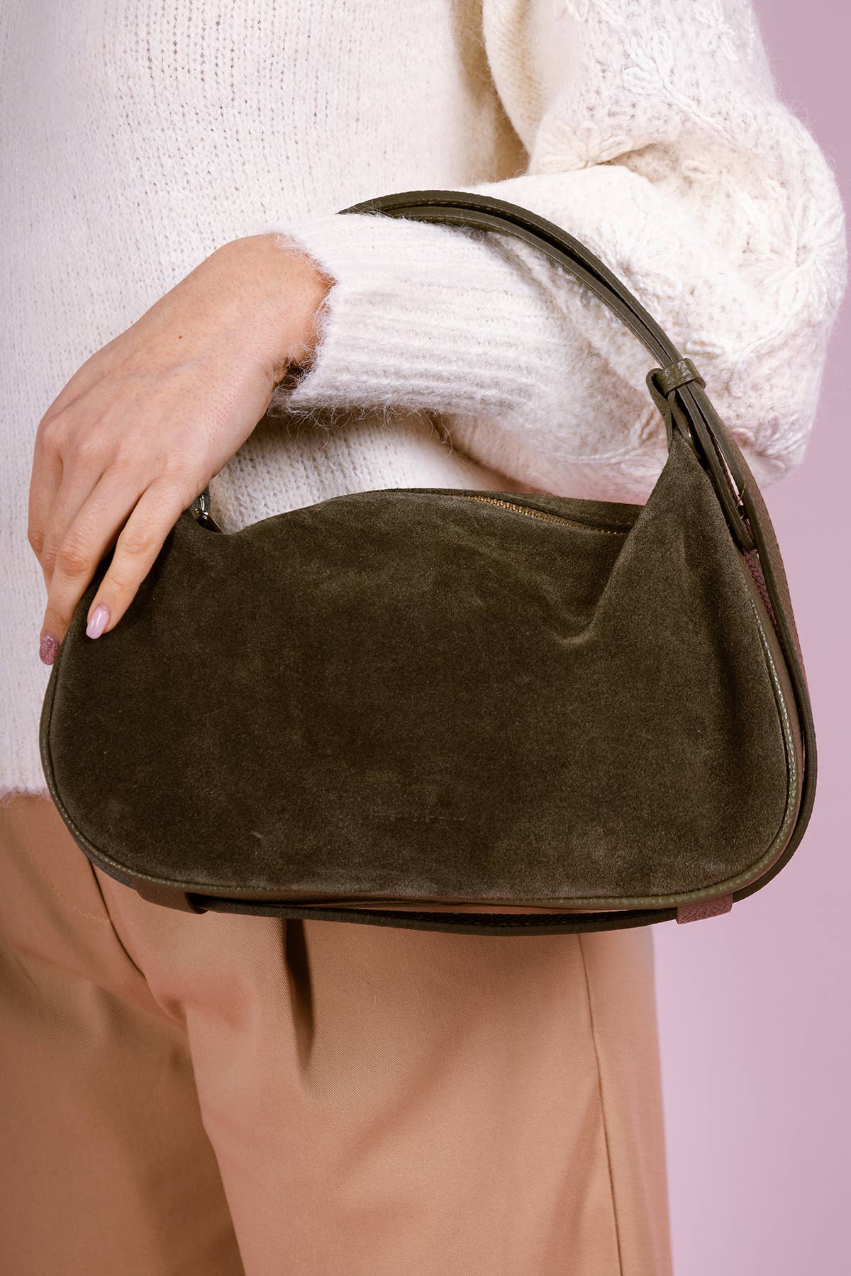 Cherry Paris - Wholesale Top Handle Bag - Women's - AMICIE SUEDE Bag - 415942