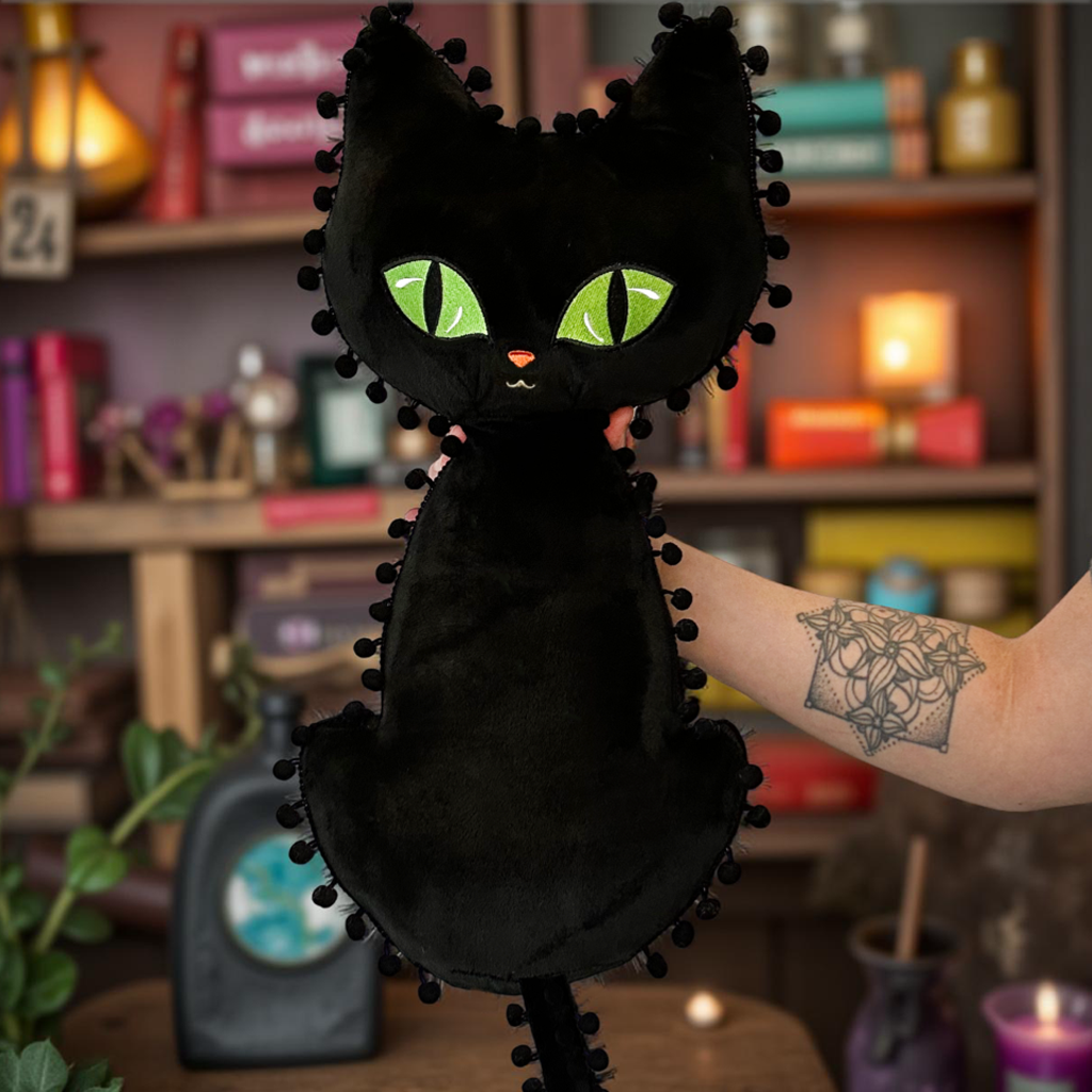 MaterialJill - Wholesale Throw/Decorative Pillow - 18" Halloween Decor, Plush Pillow - Black Cat3