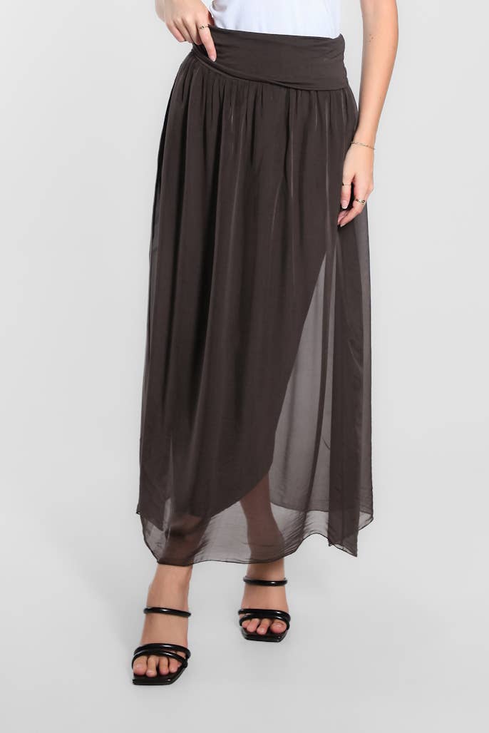 TINA Stephens Italy/Tees By Tina - Vendita all'ingrosso Gonna - Donna - Gonna in vita pieghevole in seta Brenda (SL204)19