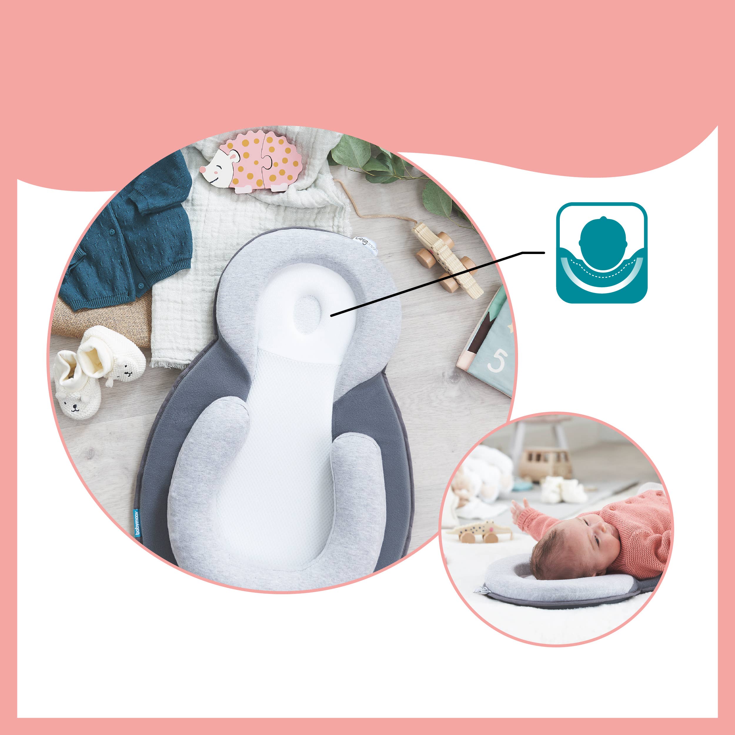 Babymoov - Wholesale Lounger - Baby - Socosy Organic Baby Lounger Smokey4