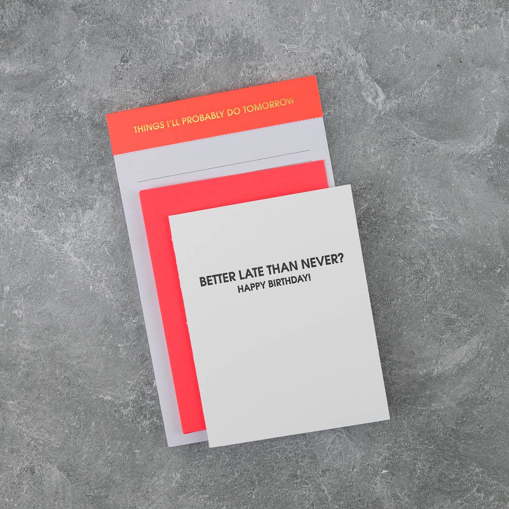 Chez Gagné - Wholesale Notepad - Things I'll Probably Do Tomorrow - Lined Notepad - Neon Orange - 65 perforated pages - 5x8 2