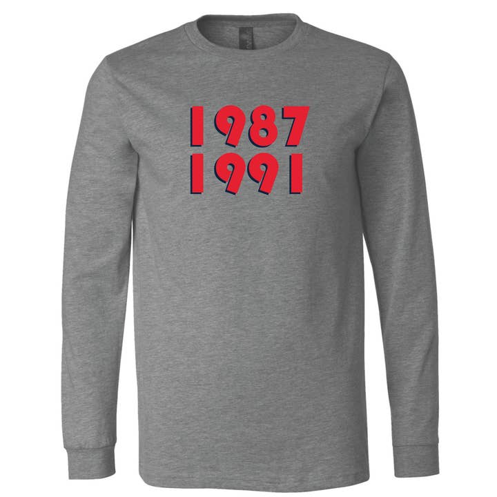 1987 1991 Minnesota Long Sleeve T-Shirt for wholesale by Minnesota Awesome