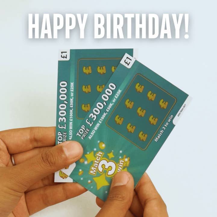 Set of 2 - Happy Birthday Scratch Cards - Surprise Birthday for wholesale by Surprise Scratch Cards
