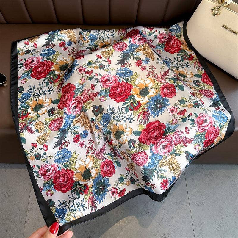 SueSilkHK – wholesale Halsduk - Dam – Fransk rosmönster 70 cm fyrkantig halsduk, silkestrukturerad halsduk, solskyddande satinhalsduk, halsduk, satinsjal, gåva6