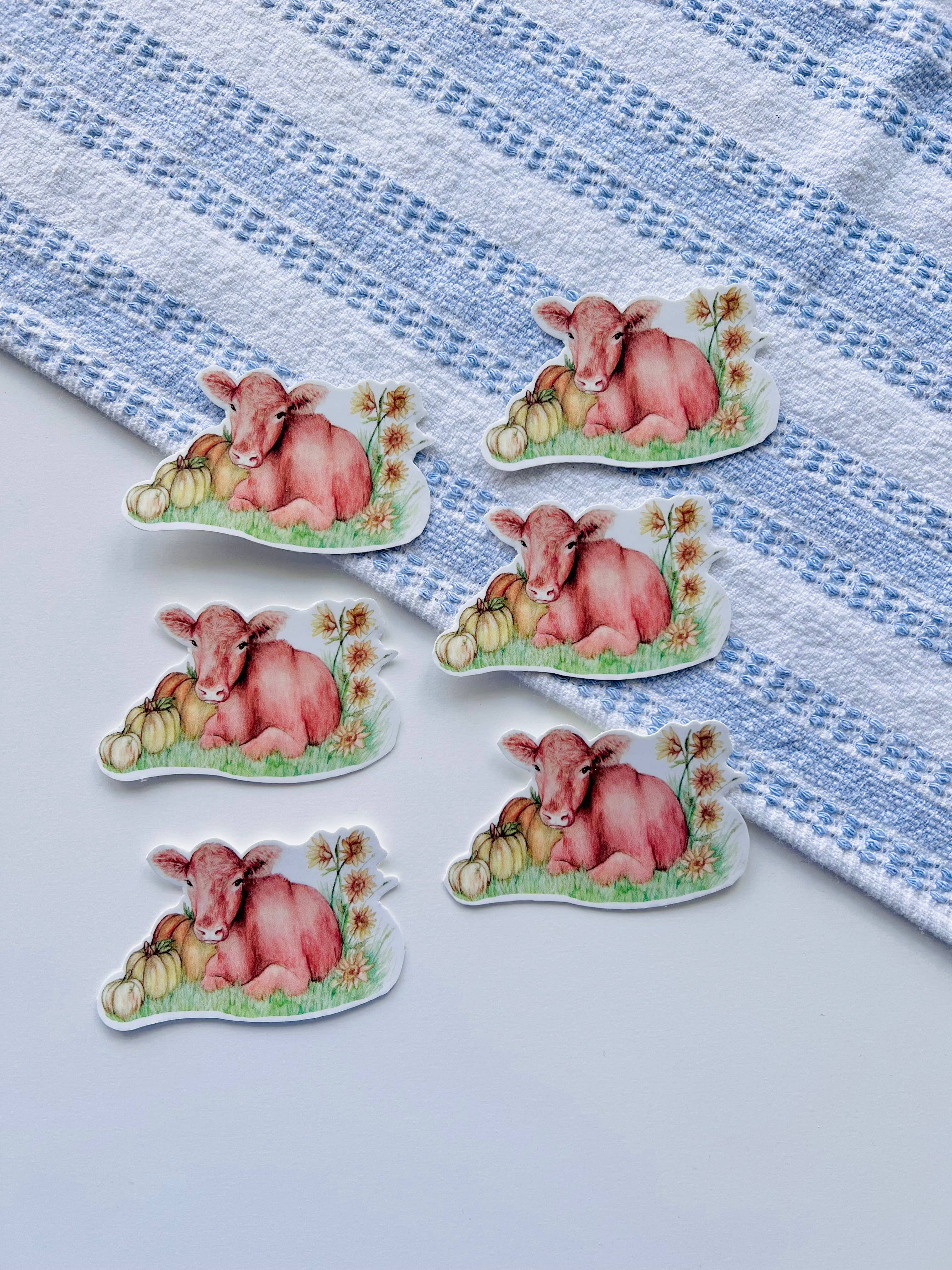 Emilia Rose Artwork LLC - Wholesale Sticker - Cow Sticker3