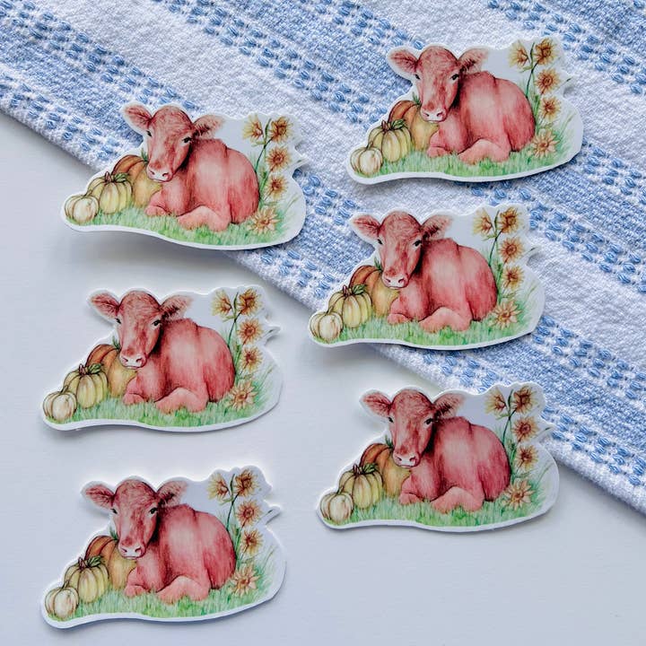 Emilia Rose Artwork LLC - Wholesale Sticker - Cow Sticker3