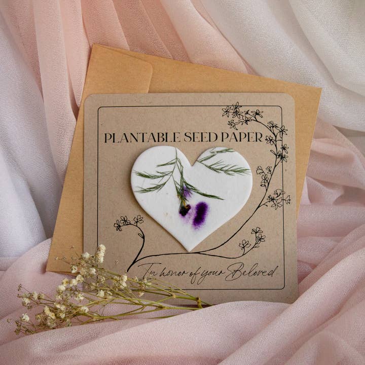 A Touch of Moxy - Wholesale Sympathy Card - Plantable Seed Paper (Vesper) - Memorial, Sympathy, Tribut
