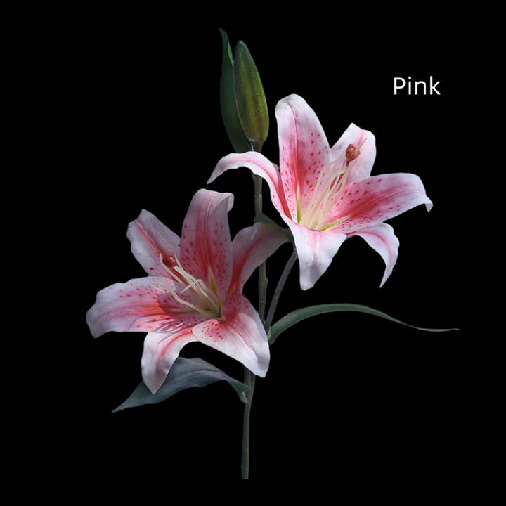 ACNITE(We cover U.S. import duties) - Wholesale Artificial flowers - Artificial White lily flower, Real Touch lily,faux flowers1