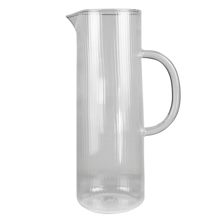 Jolie Ribbed Pitcher, Glass for wholesale by HomArt