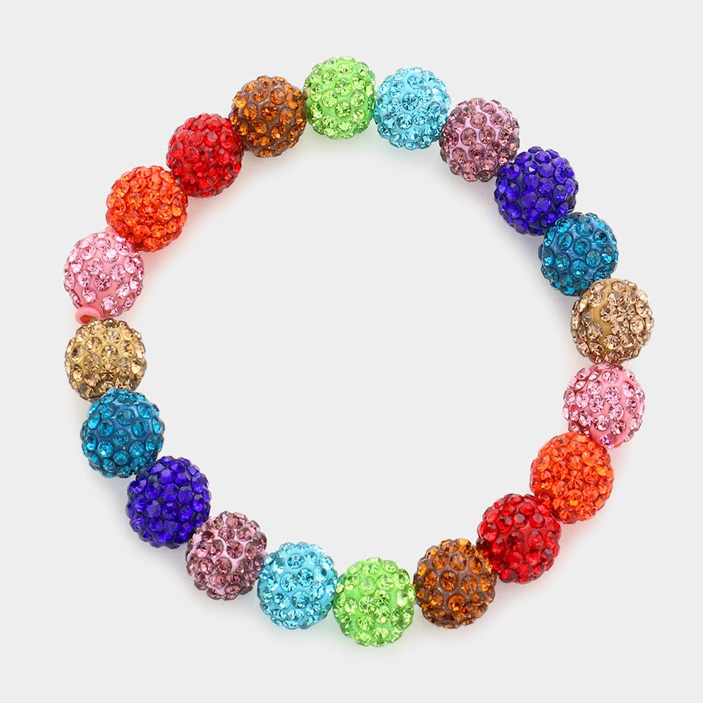 Sensibling Corp. – wholesale Beaded bracelet – Shamballa Ball Beaded Stretch Bracelet4