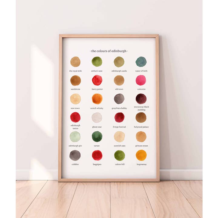 By Tilly - Wholesale Art Print - The Colours of Edinburgh Print