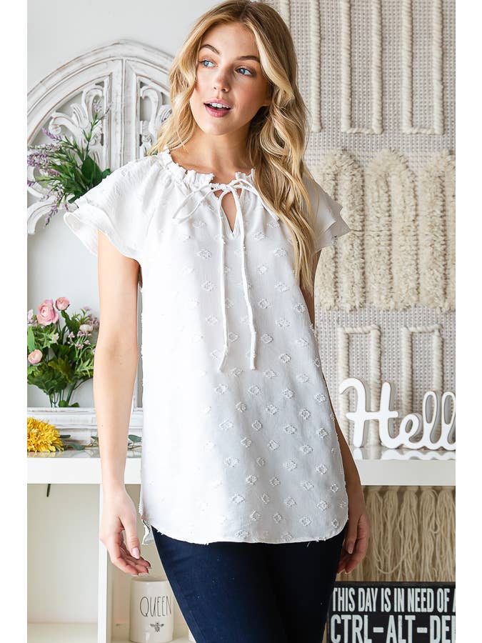 7th Ray - Venta al por mayor Blusa - Mujer - Blusa de Mujer con Lazo y Escote en V T513123