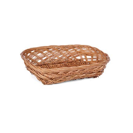 Willow Group - Wholesale Decorative Tray - Oblong Stained Willow Open Weave Basket Tray 10.5"