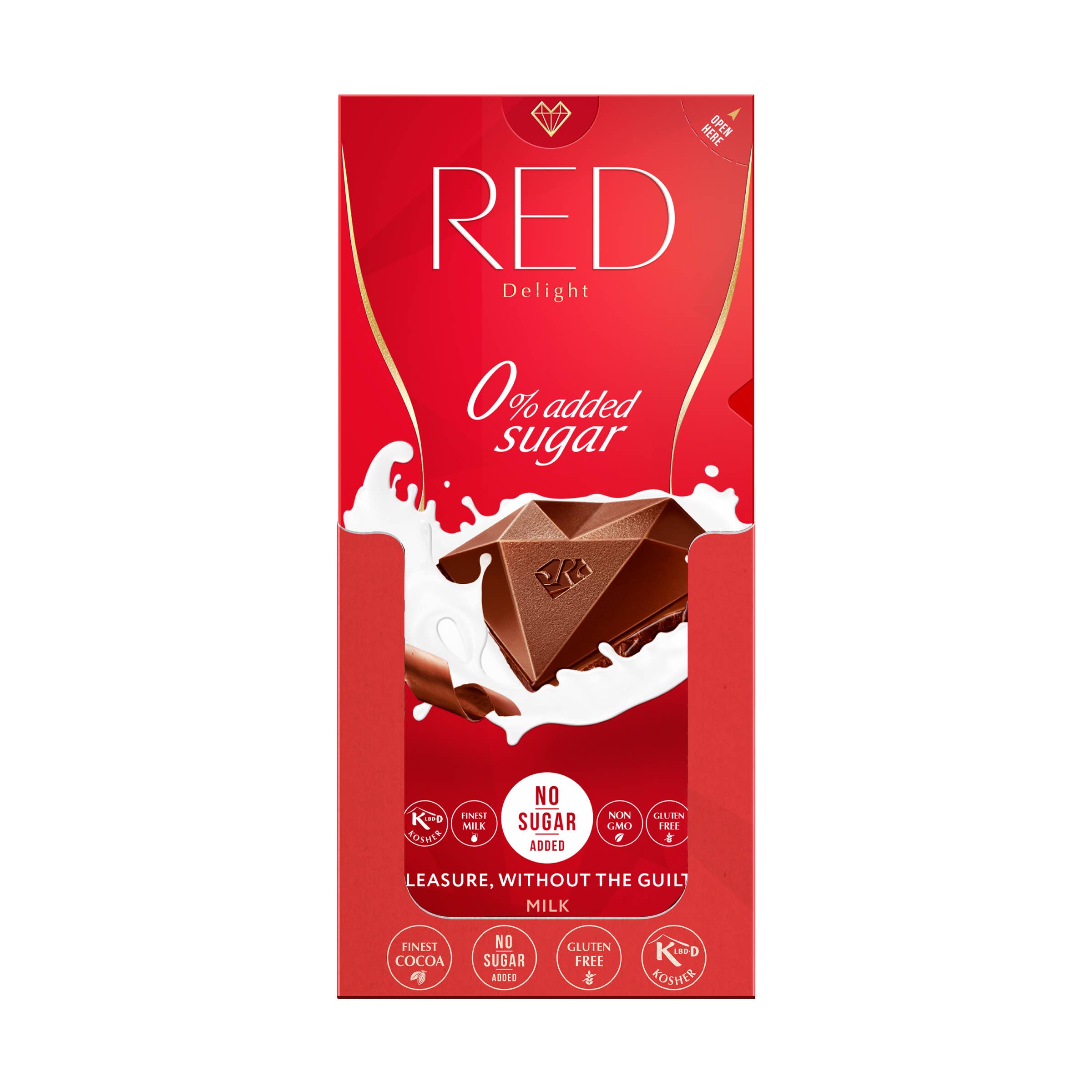 RED Chocolate - Wholesale Chocolate Bar - RED Delight®™ Milk Chocolate 3.53oz Bars1