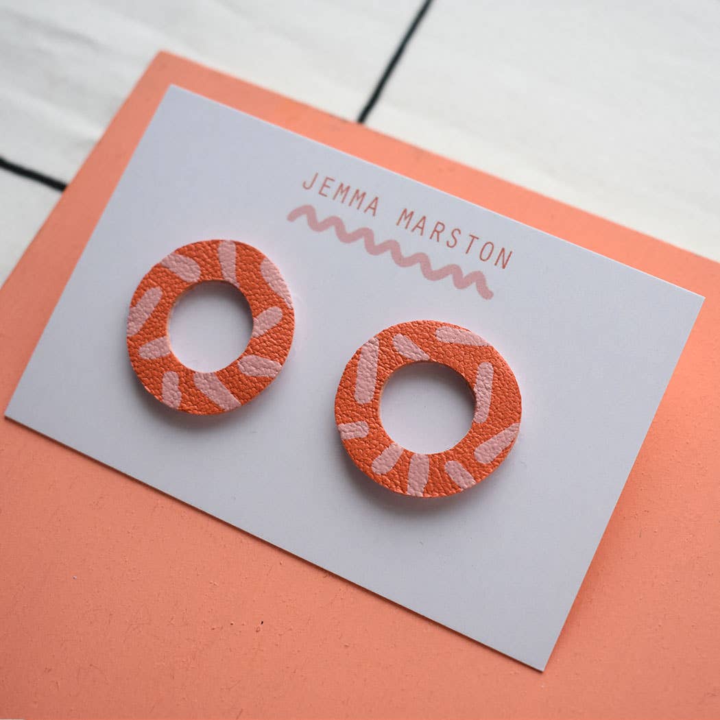 Jemma Marston - Wholesale Stud/Post Earrings - Leather Open Stud Earrings5