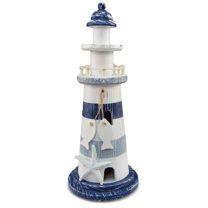 Nautical Decor - Blue Stripes Lighthouse for wholesale by Cota Global