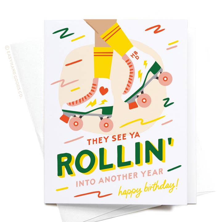 De ser dig rulla rullskridskor gratulationskort för wholesale av Easyhand Goods – formerly Onderkast