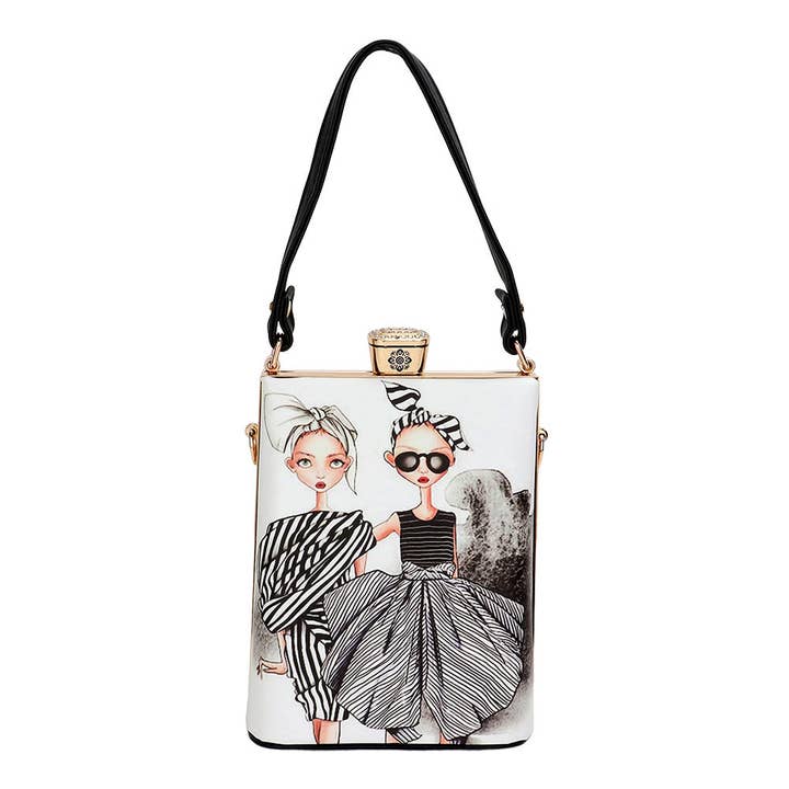 Wona Trading, Inc. - Wholesale Top Handle Bag - Women's - Lady Printed Top Handle Mini Bag / Crossbody Bag