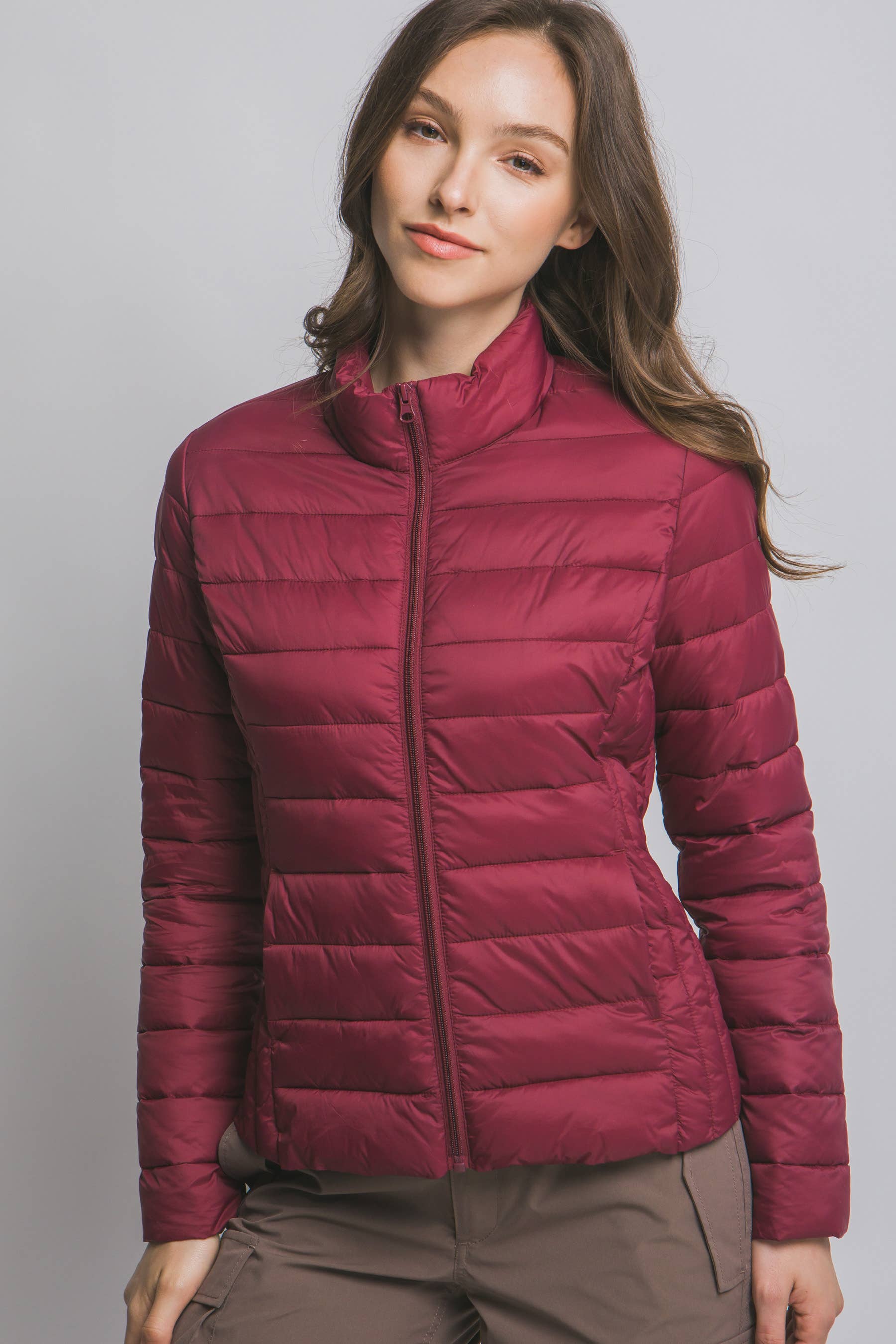 Peace Love Line - Wholesale Puffer Jacket - Women's - PL4300 - LT WEIGHT LONG SLEEVE PUFFER JACKET4