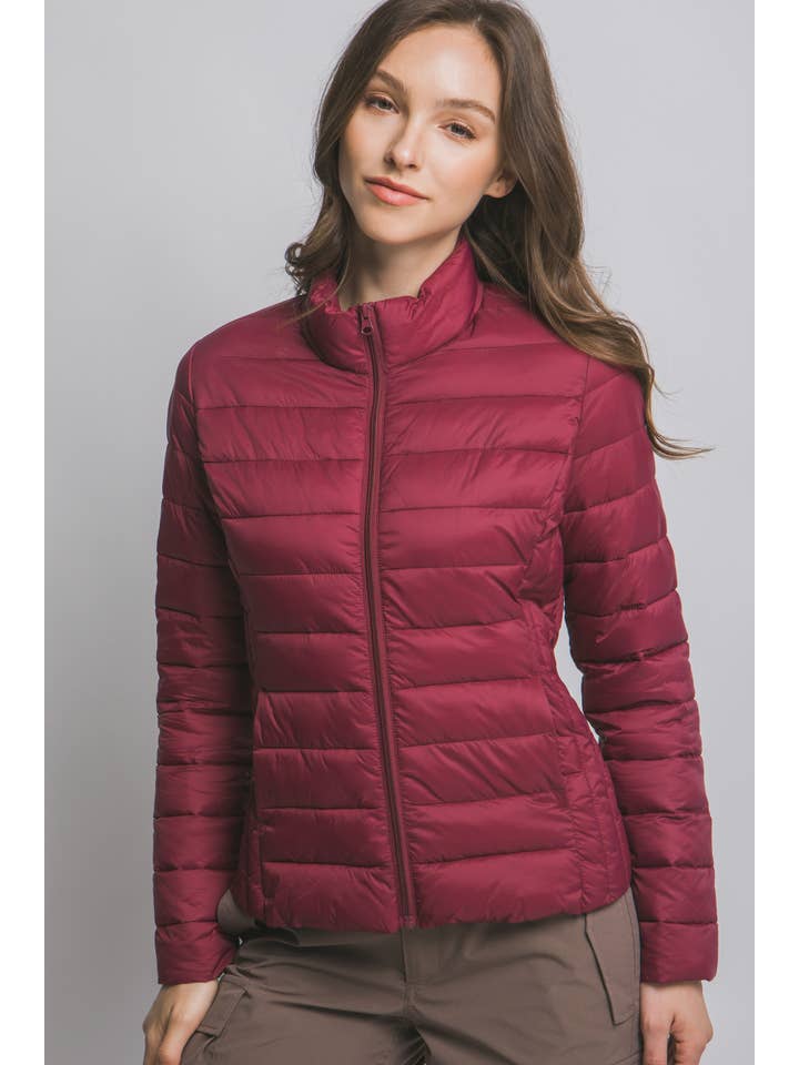 Peace Love Line - Wholesale Puffer Jacket - Women's - PL4300 - LT WEIGHT LONG SLEEVE PUFFER JACKET4