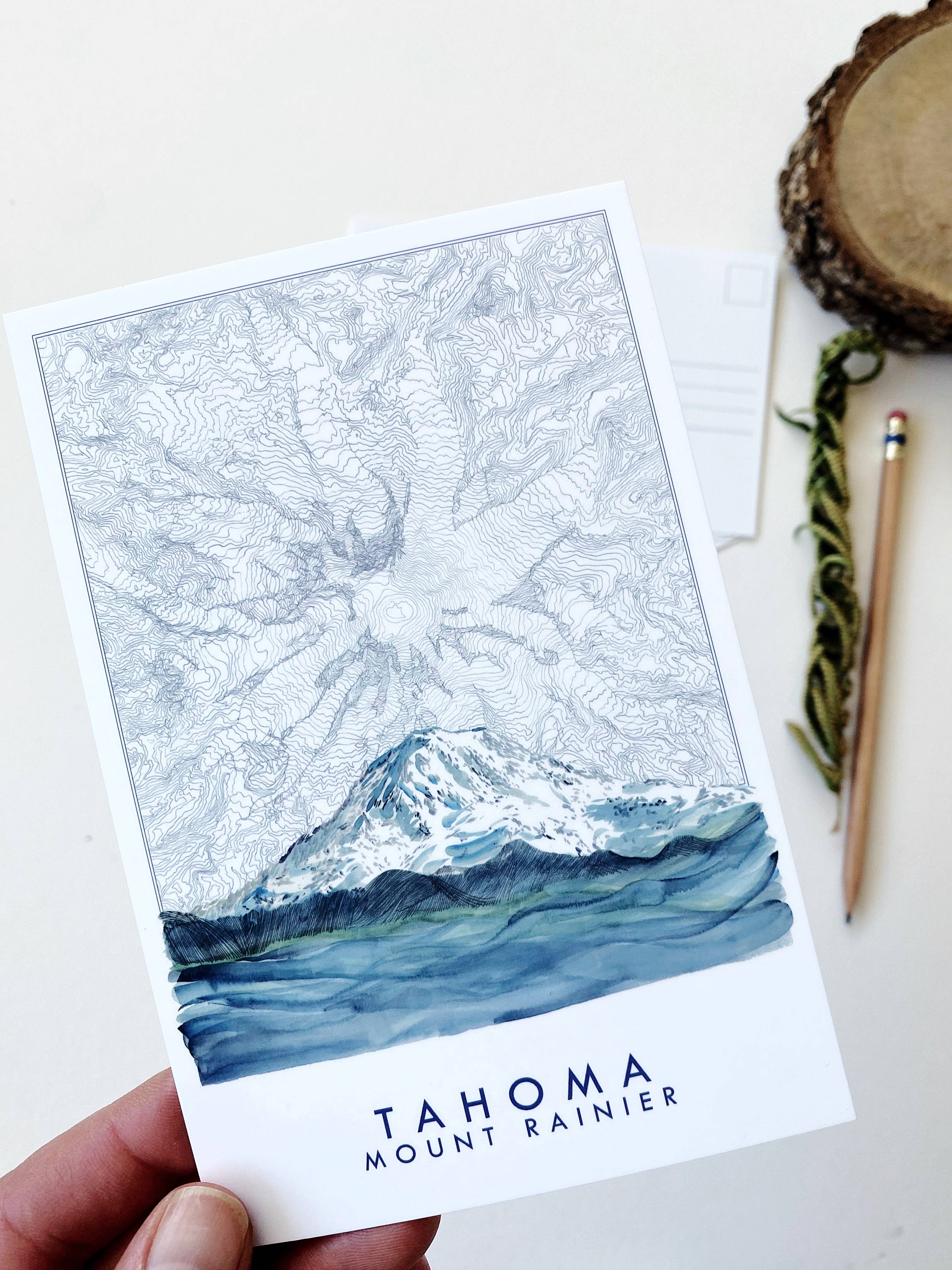 Turn-of-the-Centuries - Vente Cartes postales - Carte postale de la montagne TAHOMA Mont Rainier Washington2