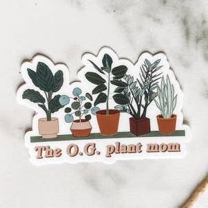 Og Plant Mom Sticker - Dishwasher Safe for wholesale by Kara Eads Creates