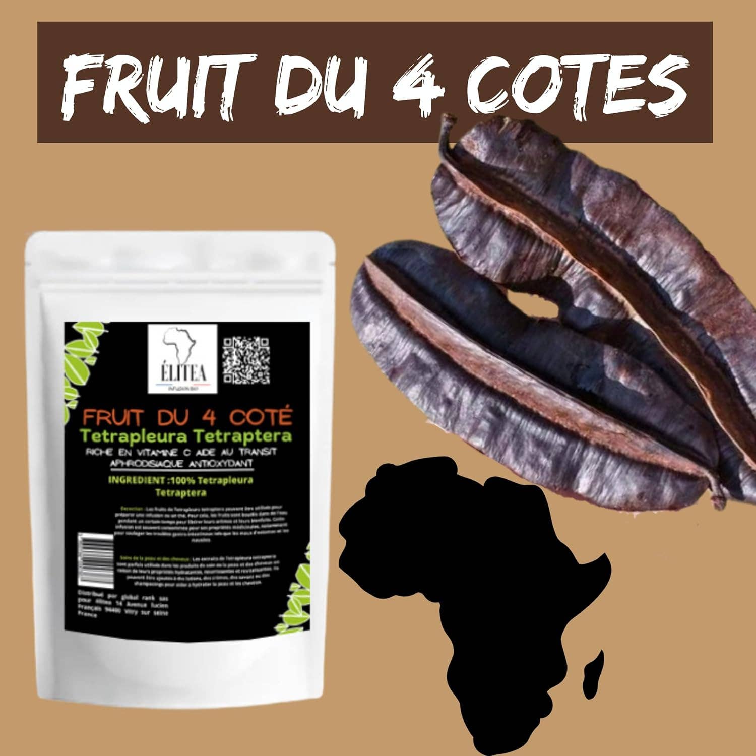 ELITEA - Wholesale Health/Detox Tea - 4 pieces Organic Four Sides Fruit3