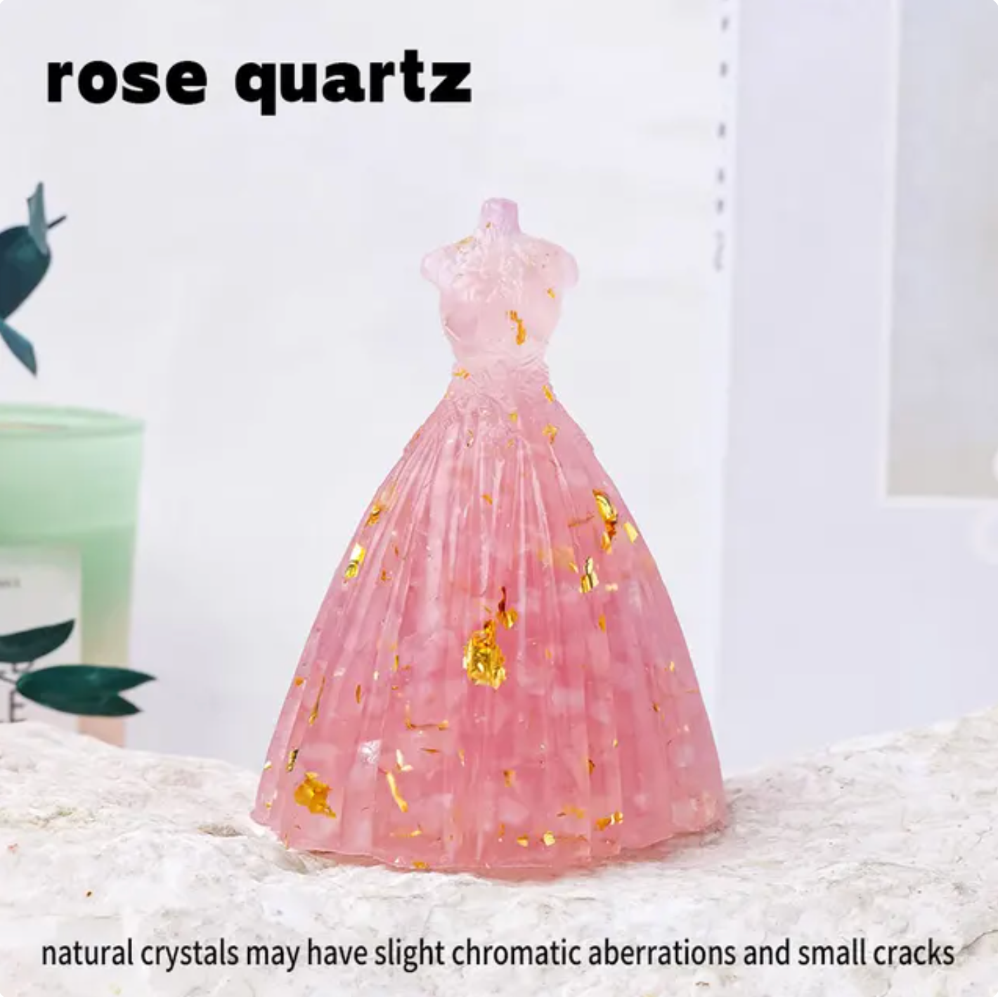 Crystolver (We Cover All Import Fees) - Wholesale Decorative Figurine - Princess Dress Crystal Gravel Statue7