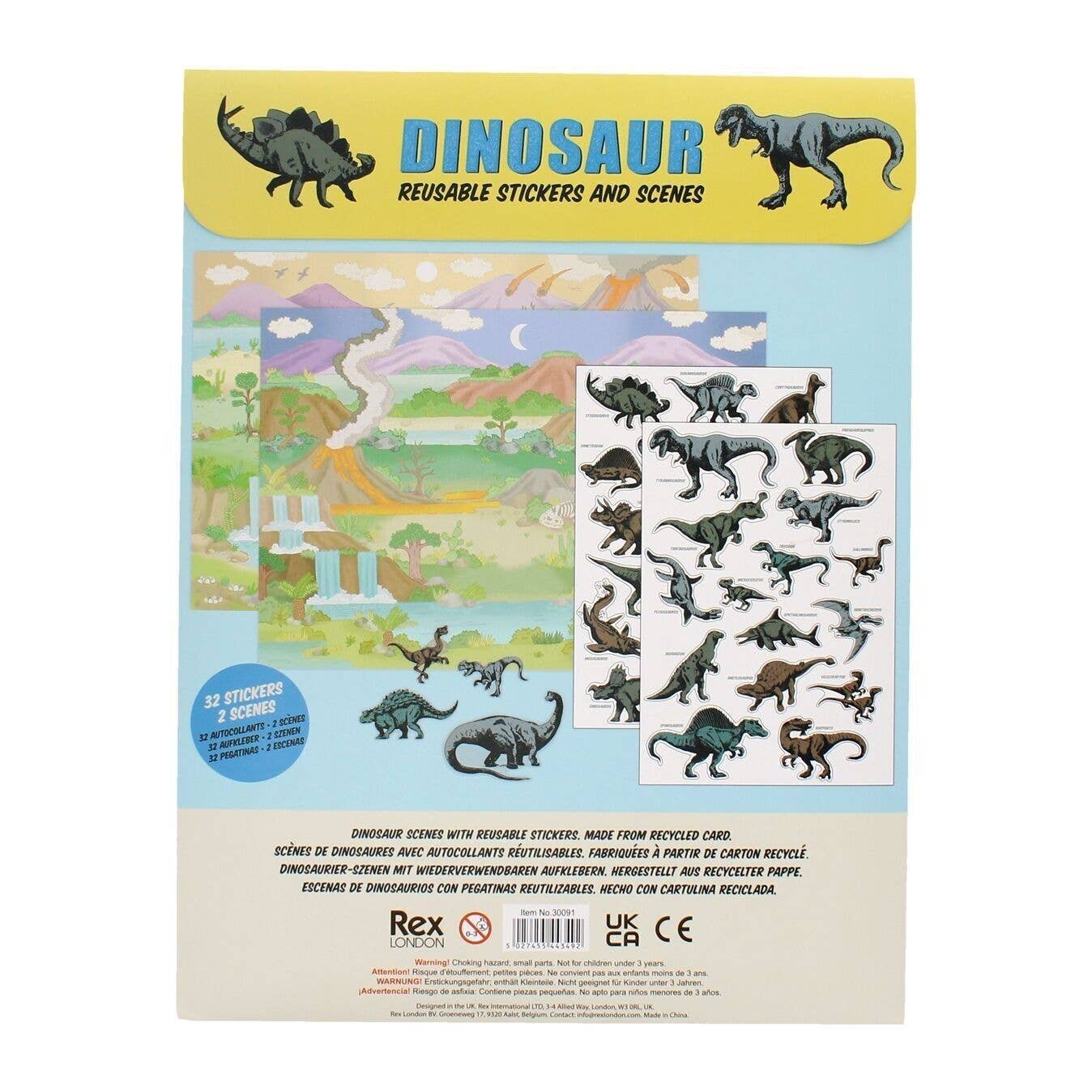 Rex B2B - UK – wholesale Sticker – Child & baby – Prehistoric Land Reusable Stickers And Scenes2