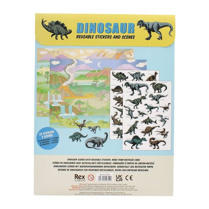 Rex B2B - UK – wholesale Sticker – Child & baby – Prehistoric Land Reusable Stickers And Scenes2