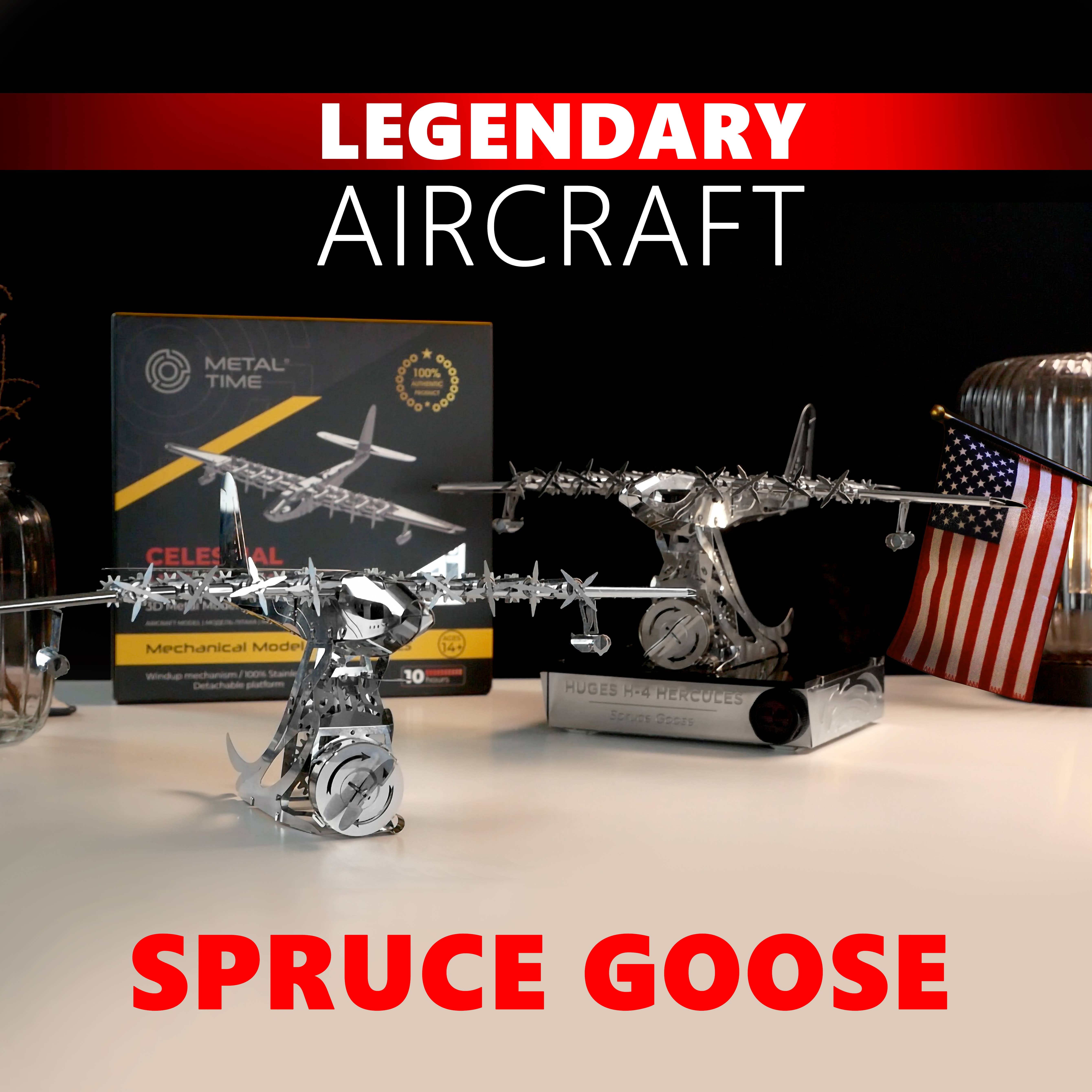 METAL-TIME INC. - Wholesale DIY Craft Kit - SPRUCE GOOSE HUGHES H-4 HERCULES  mechanical airplane kit2