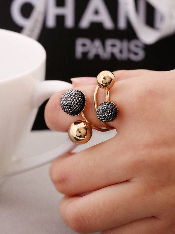 VividLux - Wholesale Cocktail/Statement Ring - Stylish Selection Adjustable Geometric Rings Accessories3