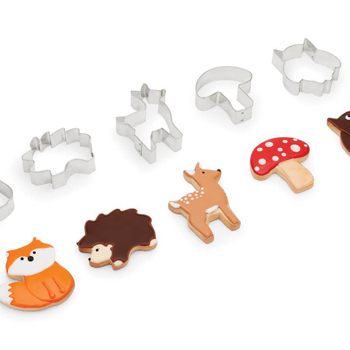Fox Run Brands - Wholesale Cookie Cutter - Fox Run Woodland Animal Cookie Cutters, Set of 5, 4"
