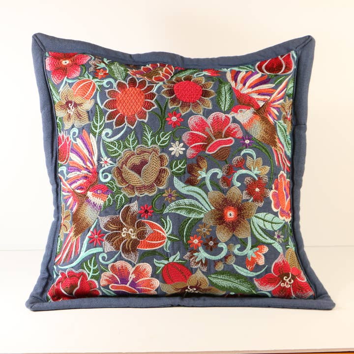 Pillow - Large, Decorative, Floral Multi-color 19x19 inches for wholesale by DIAMANTI DESIGNS